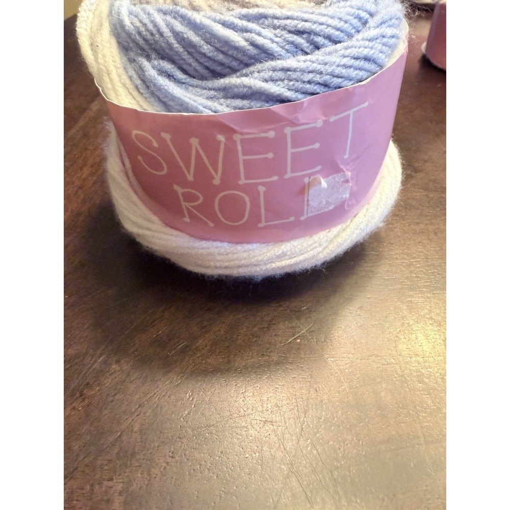 Premier Sweet Roll Yarn Cloud Pop 1047-39 Blue Grey White Acrylic New